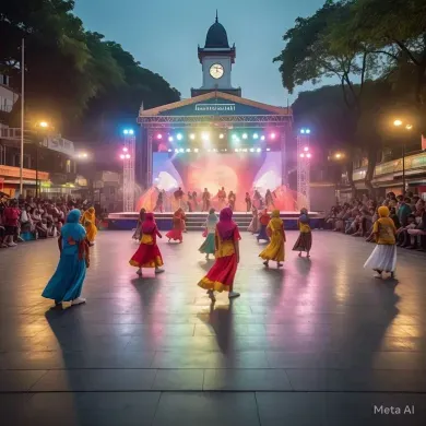 Alun-alun Bekasi Dipadati Pengunjung Festival Tari